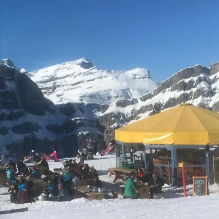 Gemutliche Sonnige Bergpanoramasicht Albinen